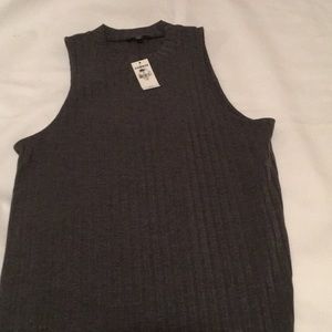 Express ribbed side split long dress - Silver